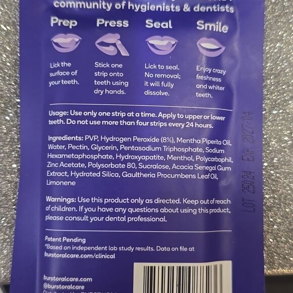 Burst Teeth Whitening Breath Strips- Polar Mint - Picture 9 of 9